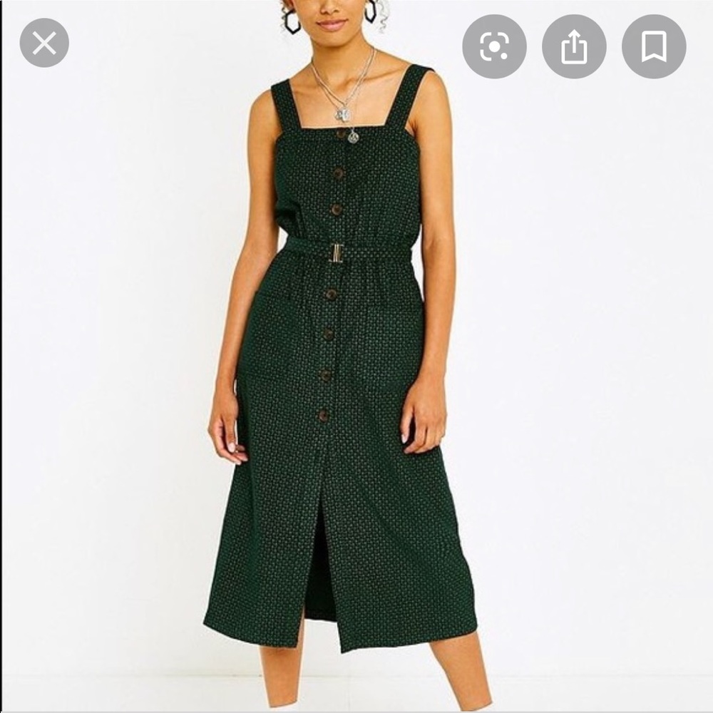 Urban Outfitters Cordelia Corduroy Midi Dress